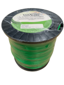 Fio de Nylon Bobina Roçadeiras 3,00mm Redondo Verde Weldro