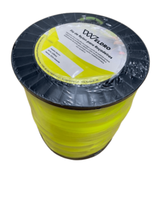 Fio de Nylon Bobina Roçadeiras 3,00mm Quadrado Amarelo Weldro