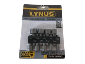Conjunto de Bits Soquetes Sextavado 9 Peças LYNUS